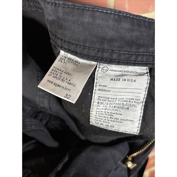 Adriano Goldschmied Men The Matchbox Slim Straight Black Jeans USA Made Size 32 - Picture 7 of 7